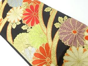 アンティーク 菊模様織出し袋帯(材料)